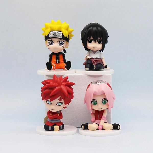 8 kpl 8cm Naruto Anime Figuuri Q Versio Uchiha Sasuke Naruto Toimintafiguuri Namikaze Minato/Gaara Figuurikokoelma Mallinukkelelu