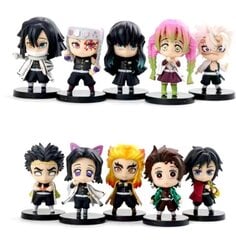 10 kpl Demon Slayer Kimetsu No Yaiba Anime Malli Figuuri 7,5-8cm Q Versio Mitsuri Shinazugawa Himejima Nukkelelu Ornamentti hinta ja tiedot | Pienoismallit | hobbyhall.fi