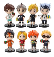 8 kpl 10cm Haikyuu toimintahahmot Lentopalloilija Lukiolaiset Hinata Shoyo Sugawara Koushi Tobio Kageyama hinta ja tiedot | Pienoismallit | hobbyhall.fi