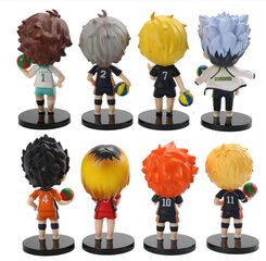 8 kpl 10cm Haikyuu toimintahahmot Lentopalloilija Lukiolaiset Hinata Shoyo Sugawara Koushi Tobio Kageyama hinta ja tiedot | Pienoismallit | hobbyhall.fi