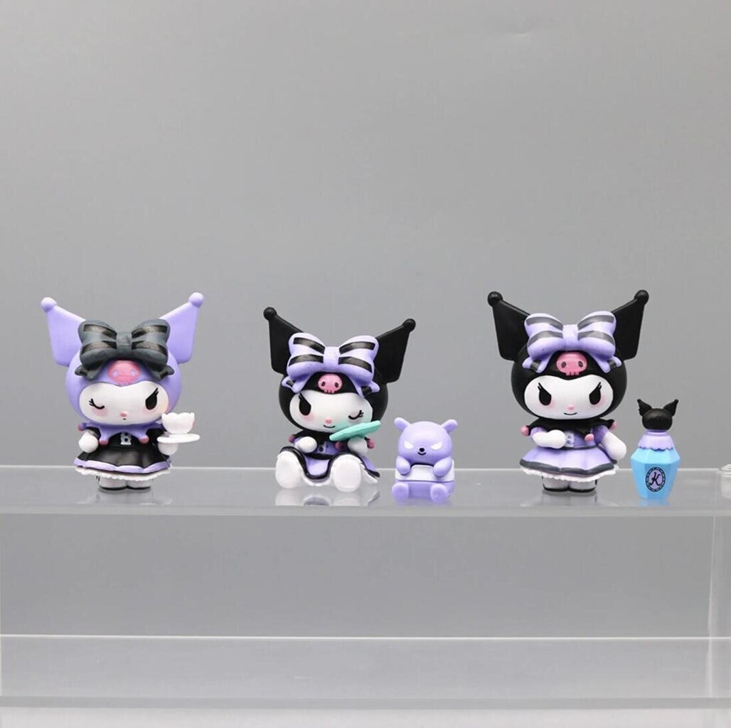 6 kpl 5,5 cm Sanrio Anime Figuurinukke 5,7 cm Kawaii Kuromi Melody Mallin tarvikkeet hinta ja tiedot | Pienoismallit | hobbyhall.fi