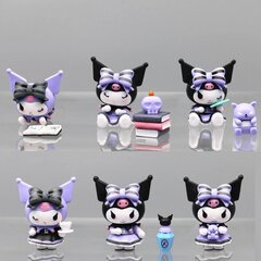 6 kpl 5,5 cm Sanrio Anime Figuurinukke 5,7 cm Kawaii Kuromi Melody Mallin tarvikkeet hinta ja tiedot | Pienoismallit | hobbyhall.fi