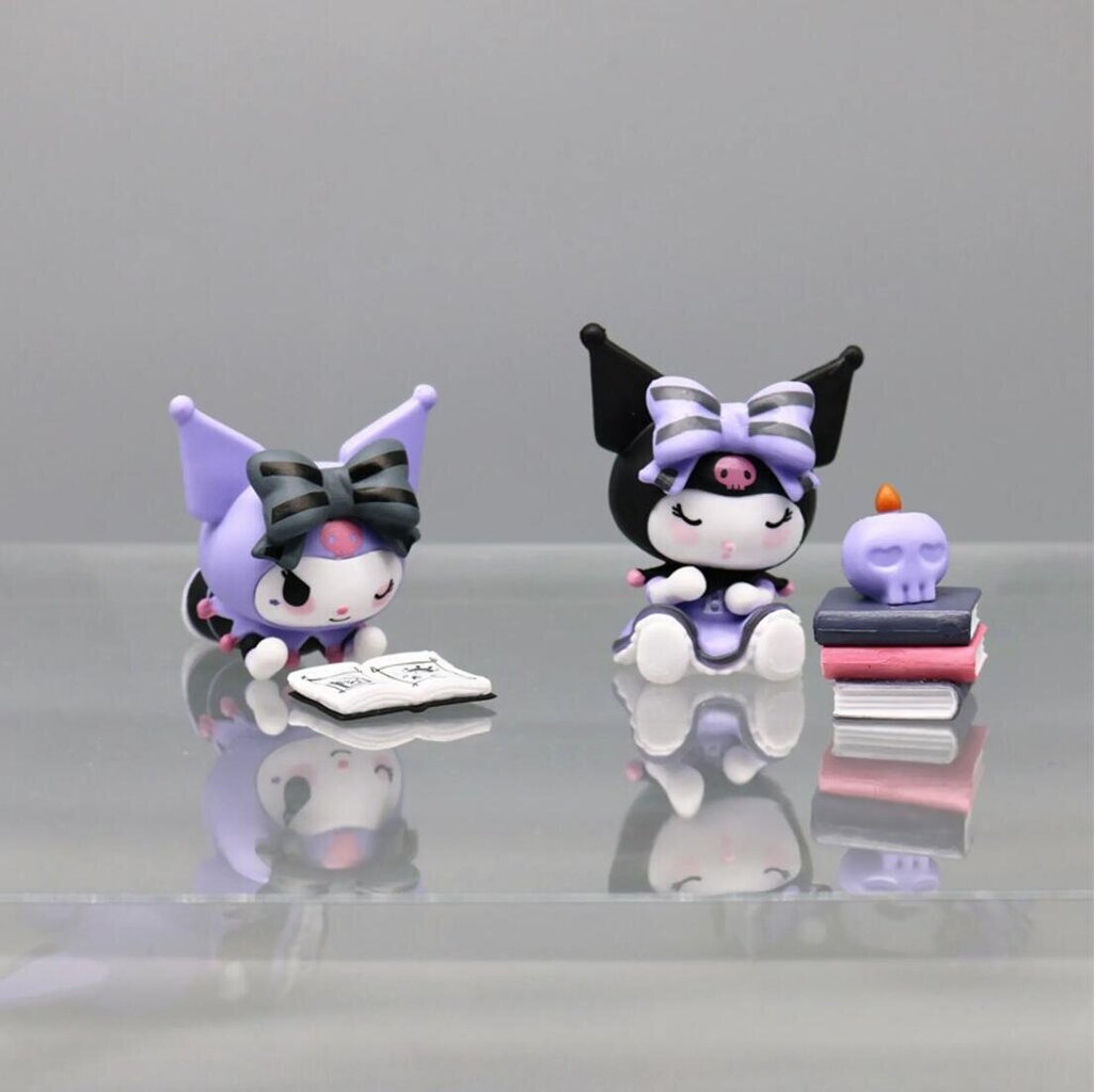 6 kpl 5,5 cm Sanrio Anime Figuurinukke 5,7 cm Kawaii Kuromi Melody Mallin tarvikkeet hinta ja tiedot | Pienoismallit | hobbyhall.fi