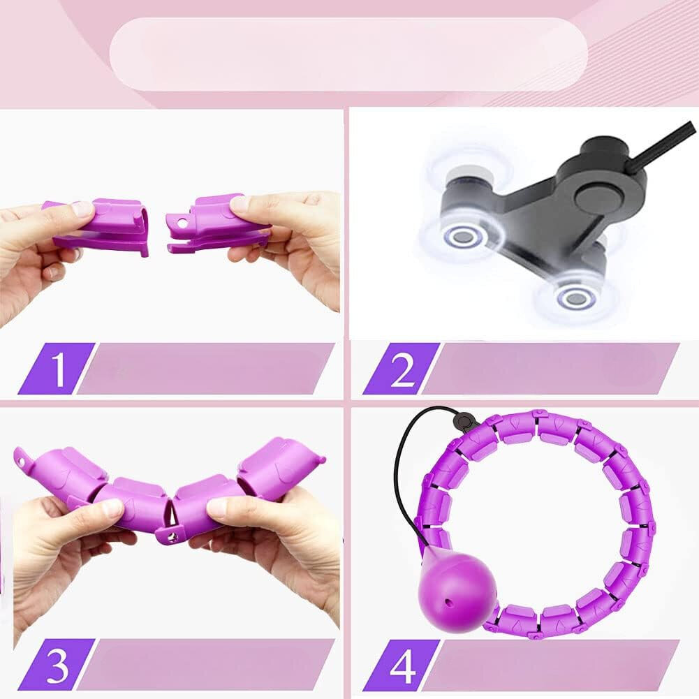 HKESTLDO Smart Hula Hop painotetulla pallolla violetti hinta ja tiedot | Hulavanteet | hobbyhall.fi