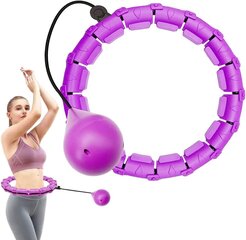 HKESTLDO Smart Hula Hop painotetulla pallolla violetti hinta ja tiedot | Hulavanteet | hobbyhall.fi