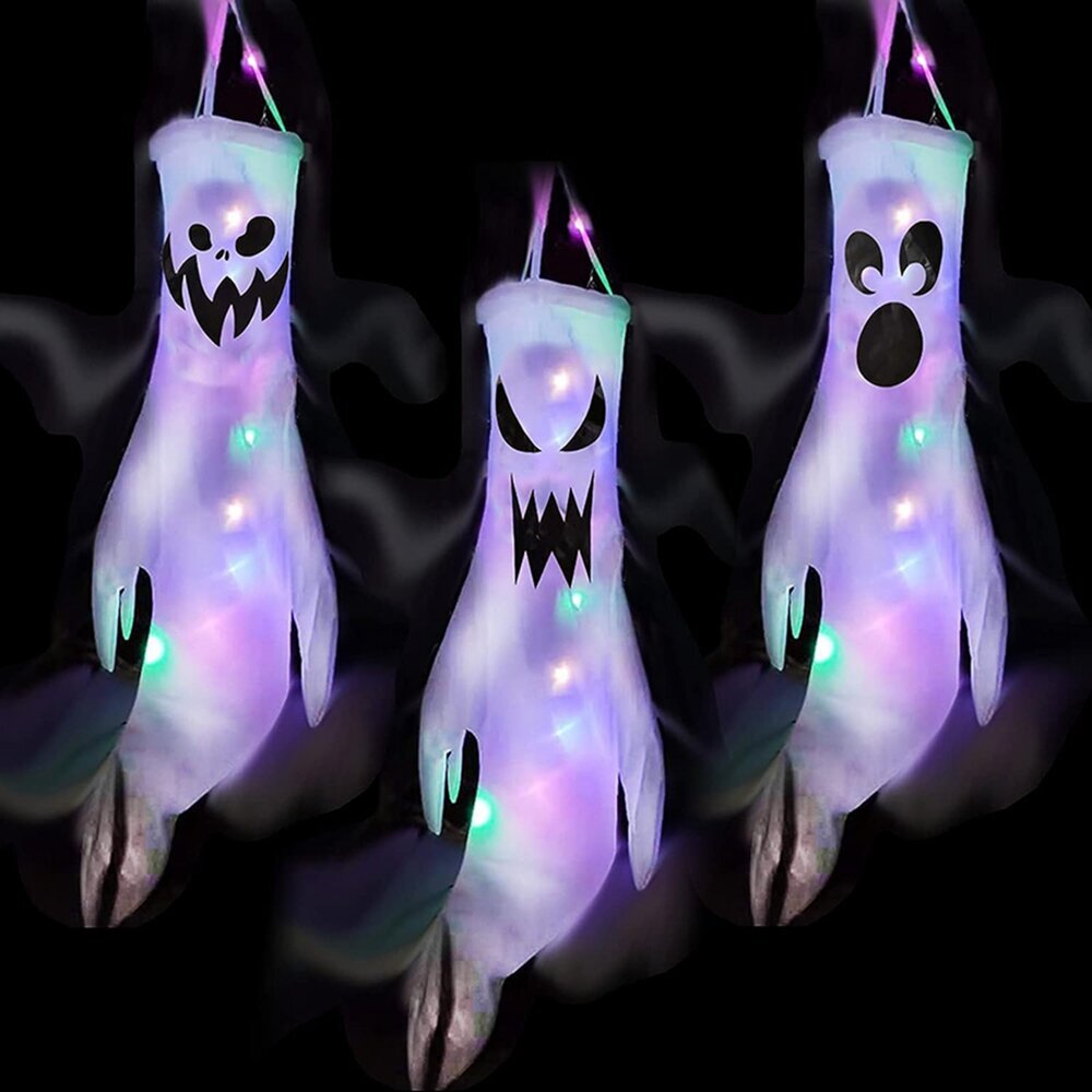 Halloween Ghost Windsock riippuva, 3 kpl hinta ja tiedot | Koristeet ja tarrat | hobbyhall.fi