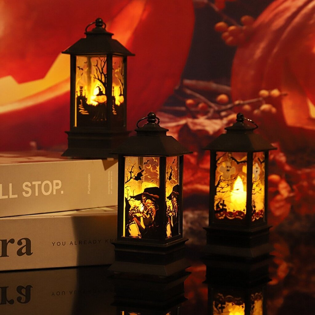 Halloween Pumpkin Lantern, 4 kpl hinta ja tiedot | Retkilamput | hobbyhall.fi