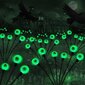 Halloween Solar Horror Eyeball Light, vihreä 1kpl hinta ja tiedot | Koristeet ja tarrat | hobbyhall.fi