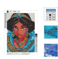 EOBROMD Timanttimaalaus prinsessat 5D DIY Kit 30x40 cm hinta ja tiedot | Timanttimaalaukset | hobbyhall.fi