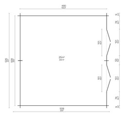 Hirsilato DAISY 25m2 rakomalli, vinot sivu- seinät hinta ja tiedot | Piharakennukset | hobbyhall.fi