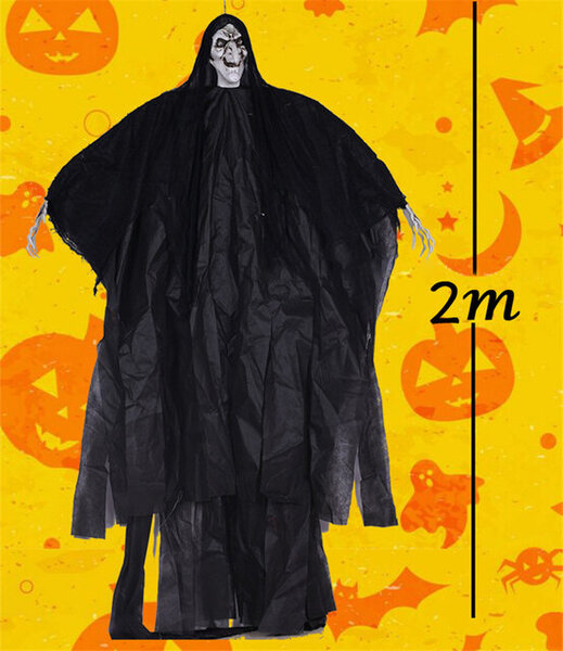 2m riippuva haamu KTV-baari Halloween-koristeet Ghoul Halloween -kauhu-rekvisiitta Kummitus Valaistut silmät Vartalo Kummitustalo Garland-nukke