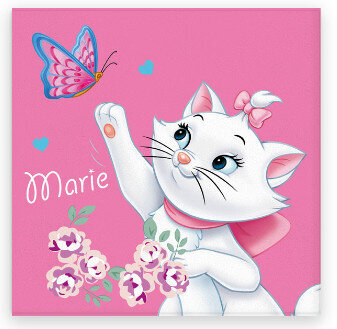 Lasten pyyhe Disney Marie Butterfly cat 30x30cm