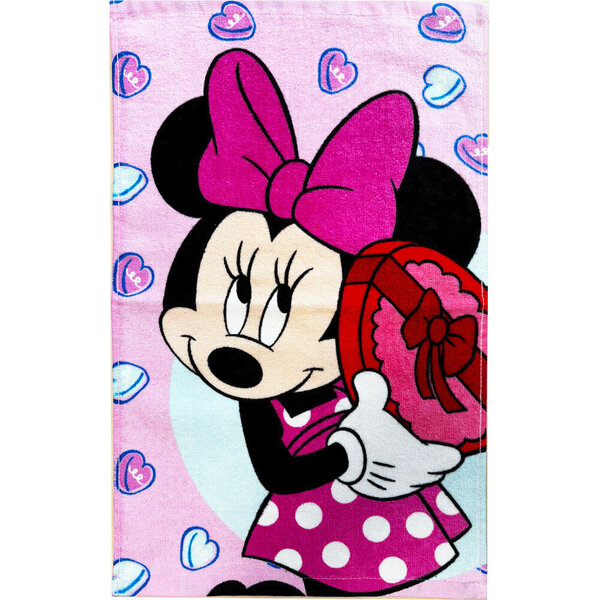 Lasten pyyhe Disney Minnie Bonbon Hearts 30x50cm