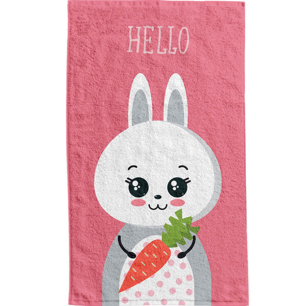 Lasten pyyhe Bunny Hello 30x50cm