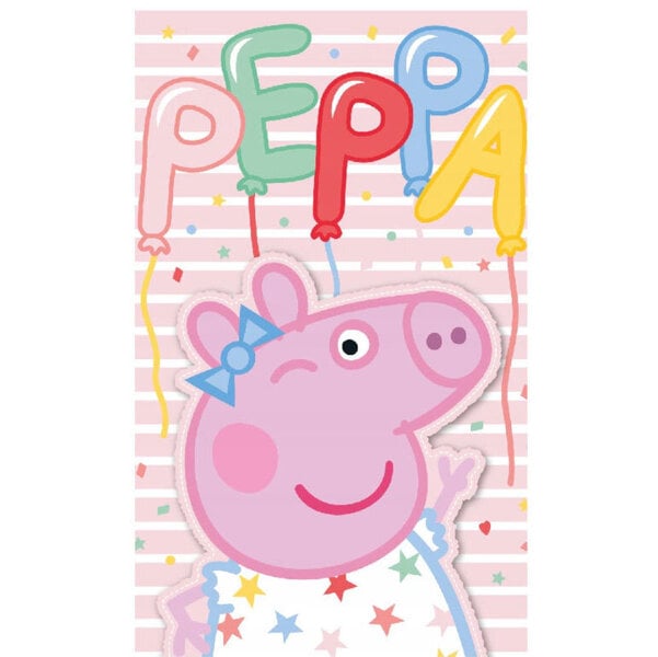 Lasten pyyhe Peppa Pig Party 30x50 cm