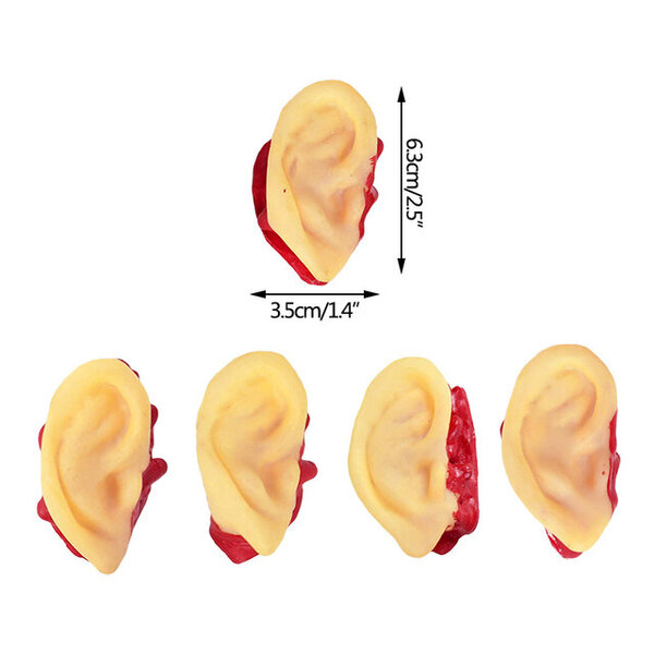 5 kpl Halloween-sisustuskauhurekvisiitta Verinen rikkinäinen sormi Silmämuna Korva Hankala lelu Väärennetyt vartalon urut Haunted House Party -tarvikkeisiin