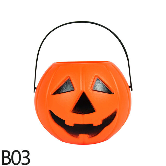 1/3 kpl Halloween-karamelliämpäri Kurpitsa-ämpäri Kannettava kori Lasten suosima temppuja tai herkkuja ämpäri Halloween-juhlasisustustarvikkeet hinta ja tiedot | Koristeet ja tarrat | hobbyhall.fi