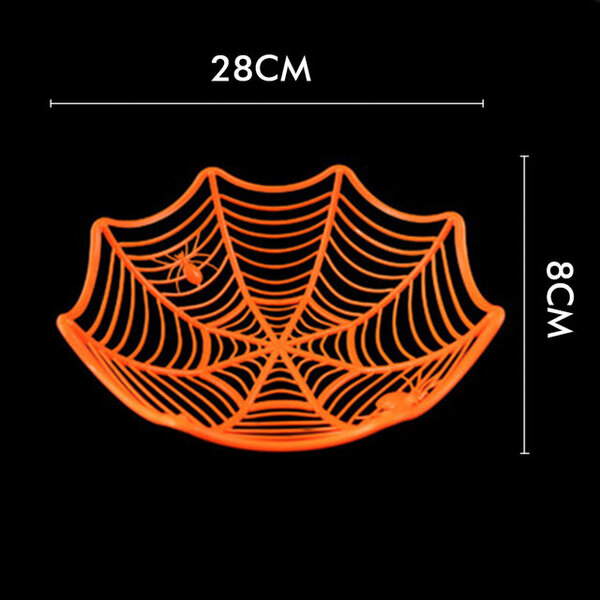 Halloween musta oranssi purppura verkkokulho hedelmälautanen karkkikeksipaketti kori kulho temppu tai herkku koristelu Halloweeniin