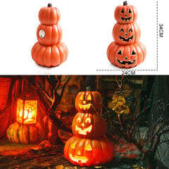 Halloween Pumpkin Led Light Lamppu Luova Lyhty Koriste Vilkkuva Valo Gypsophila Ghost Festival Pue Hehkuva hinta ja tiedot | Koristeet ja tarrat | hobbyhall.fi