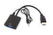 HDMI - VGA + Audio 3.5mm adapteri hinta ja tiedot | Adapterit | hobbyhall.fi