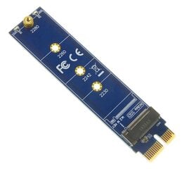 PCI-e x1 M.2 NVMe SSD-sovitin M.2:een hinta ja tiedot | Adapterit | hobbyhall.fi