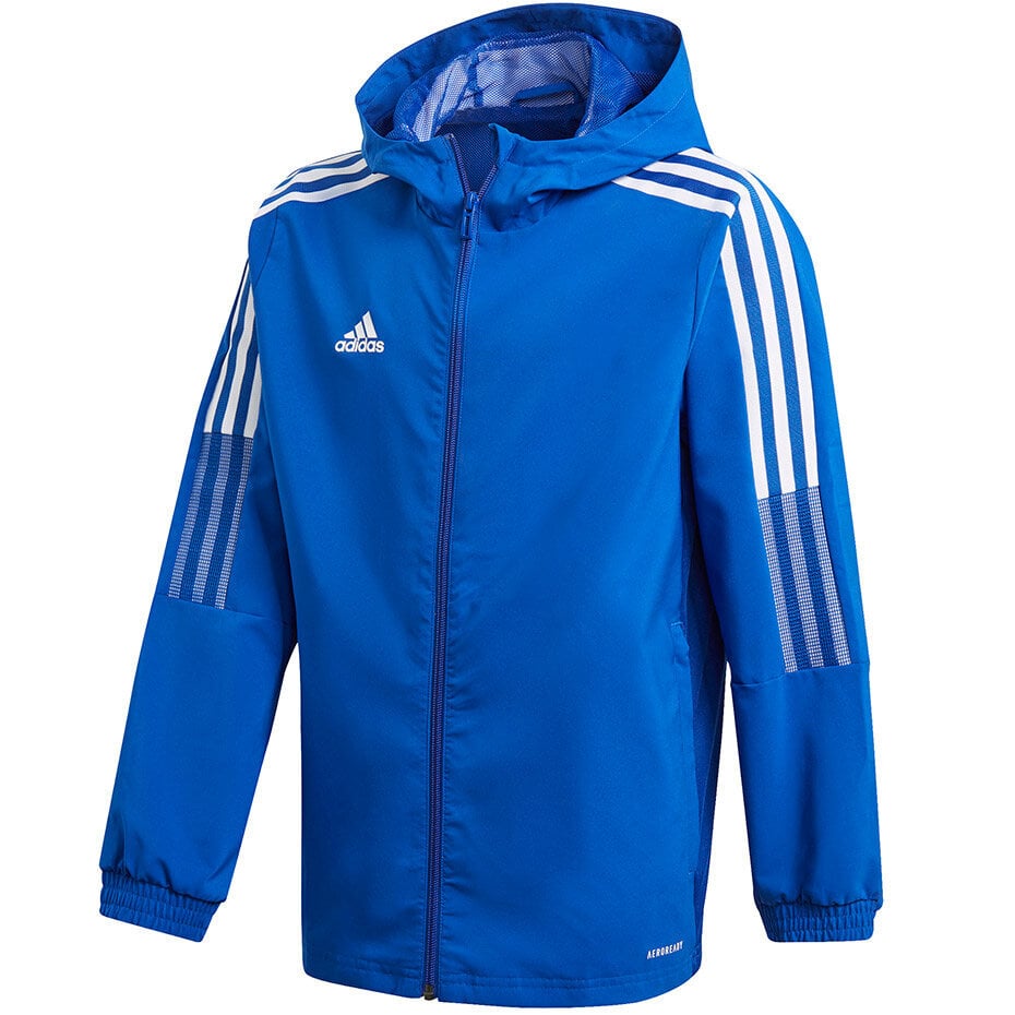 Lasten takki Adidas Tiro 21 Windbreaker GP4978, sininen hinta ja tiedot | Jalkapallovaatteet ja -varusteet | hobbyhall.fi