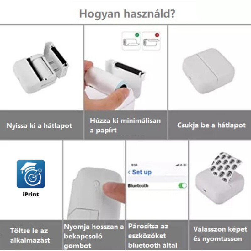 Kannettava mini lämpökirjoitin akulla hinta ja tiedot | Tulostustarvikkeet | hobbyhall.fi