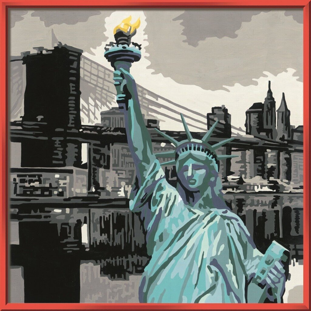 Paint by number kit Ravensburger CreArt New York, 20 x 20 cm hinta ja tiedot | Maalaa numeroiden mukaan | hobbyhall.fi