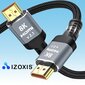 HDMI-HDMI-kaapeli 2m Izoxis HDMI 2.1 8K 60hz 4K 120Hz 4K 120Hz hinta ja tiedot | Kaapelit ja adapterit | hobbyhall.fi