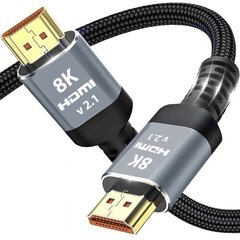 HDMI-HDMI-kaapeli 2m Izoxis HDMI 2.1 8K 60hz 4K 120Hz 4K 120Hz hinta ja tiedot | Kaapelit ja adapterit | hobbyhall.fi