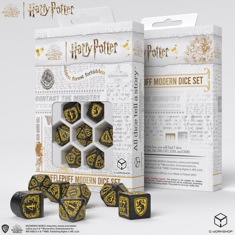 Noppasarja Q-Workshop Harry Potter Hufflepuff, laukkulla, musta hinta ja tiedot | Lautapelit ja älypelit | hobbyhall.fi