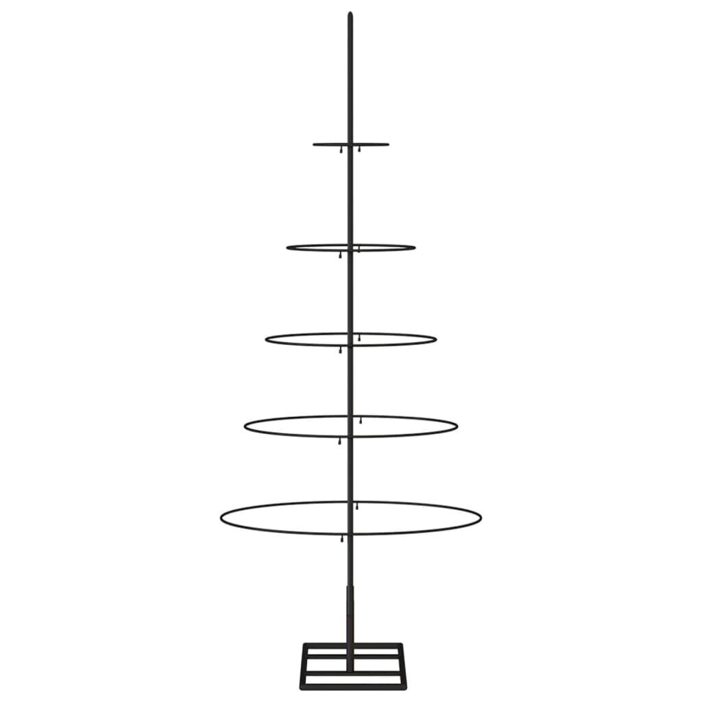 vidaXL Metallinen koristejoulukuusi musta 125 cm hinta ja tiedot | Joulukoristeet | hobbyhall.fi