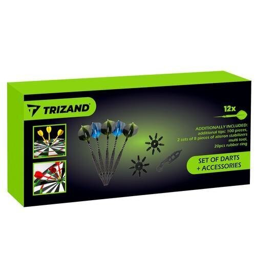 Trizand tikkasetti, 257 g, musta hinta ja tiedot | Darts | hobbyhall.fi