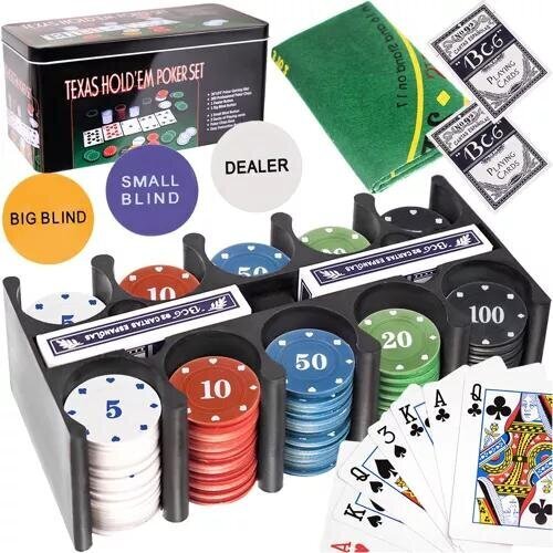 Texas Hold'em Poker Set VT23539, 200 pelimerkkiä