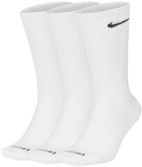 Nike Sukat U Nk Everyday Plus Cush Crew White SX6888 100 SX6888 100/34-38 hinta ja tiedot | Miesten sukat | hobbyhall.fi