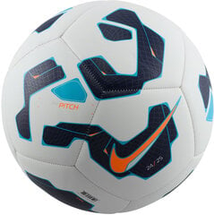 Nike Jalkapallo Nk Pitch - Fa24 White Black Blue FZ2636 100 FZ2636 100/5 hinta ja tiedot | Jalkapallot | hobbyhall.fi