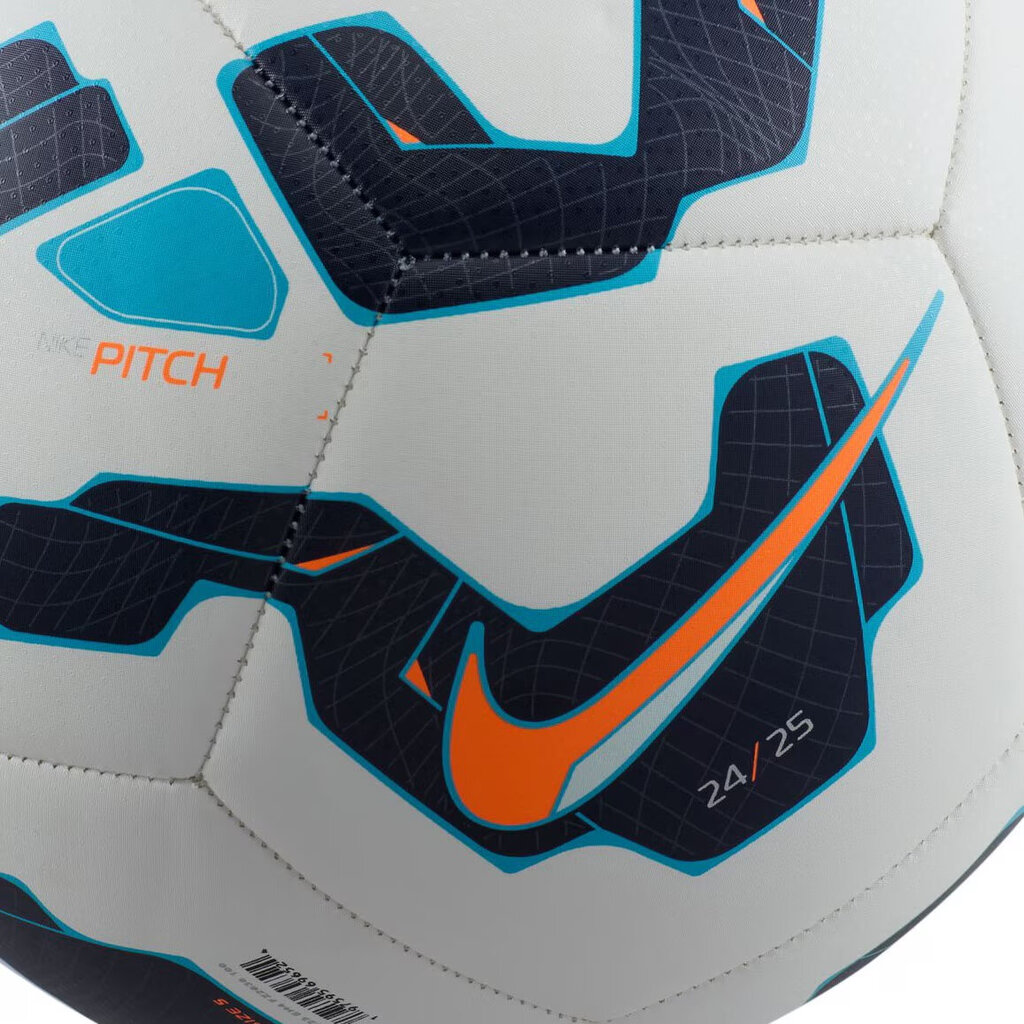 Nike Jalkapallo Nk Pitch - Fa24 White Black Blue FZ2636 100 FZ2636 100/5 hinta ja tiedot | Jalkapallot | hobbyhall.fi