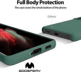 Kotelo Mercury Silicone Kotelo Apple iPhone 16 Plus tummanvihreä hinta ja tiedot | Puhelimen kuoret ja kotelot | hobbyhall.fi