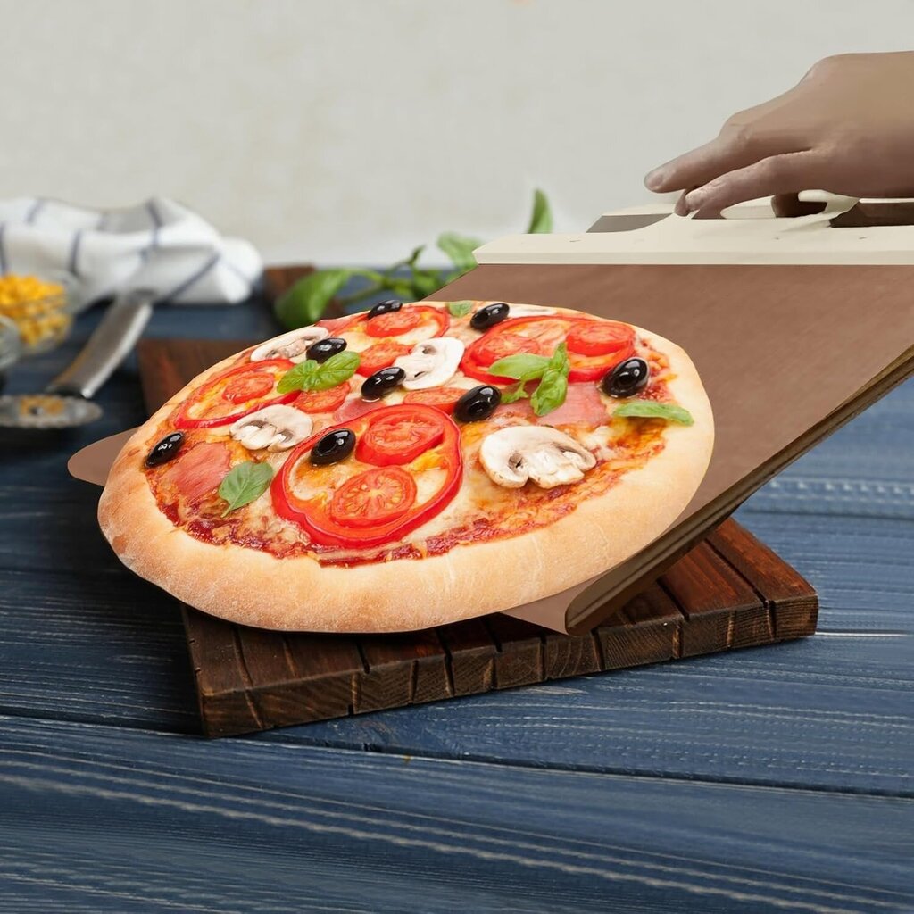 Pizzakuori, liukuva pizzalapio, 30 x 52 cm, liukuva pizzakuori kahvalla, tarttumaton pizzalapio hinta ja tiedot | Keittiövälineet | hobbyhall.fi