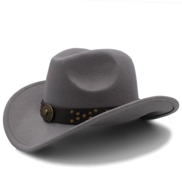 Miesten Villa Chapeu Länsi Cowboy Hattu Talvi Syksy Gentleman Jazz Cowgirl Sombrero Hombre Steampunk Lippalakki Koko 56 58cm