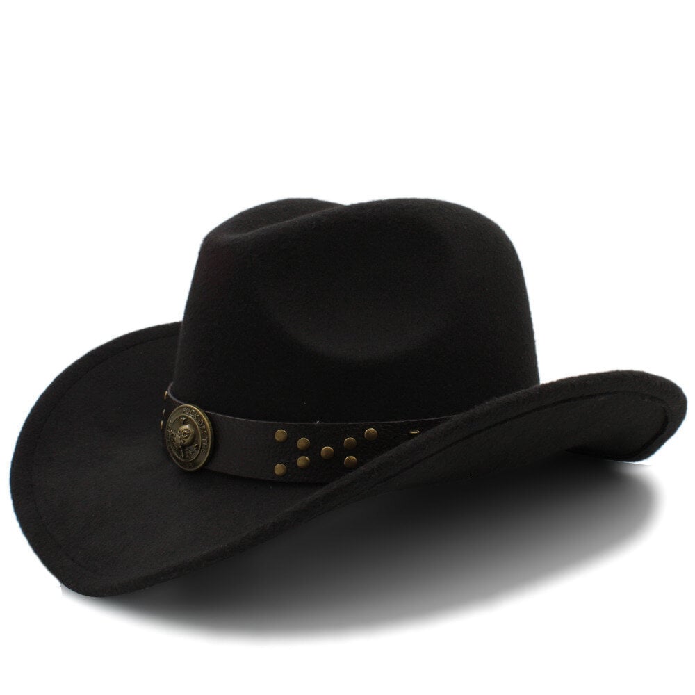 Miesten Villa Chapeu Länsi Cowboy Hattu Talvi Syksy Gentleman Jazz Cowgirl Sombrero Hombre Steampunk Lippalakki Koko 56 58cm hinta ja tiedot | Miesten hatut, huivit ja käsineet | hobbyhall.fi