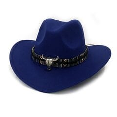 Länsihattu Cowboy Huopahatut Fedora Hat Miehet Naiset Jäljitelmä Villainen Talvi hinta ja tiedot | Miesten hatut, huivit ja käsineet | hobbyhall.fi