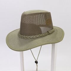 Kesämies Cowboy Hatut Casual Style Mokkanahka Hengittävä Mesh Merkinnät Koriste Isoreunainen Auringonvarjo Ulkoilu Matkailu Viileät lippalakit hinta ja tiedot | Miesten hatut, huivit ja käsineet | hobbyhall.fi