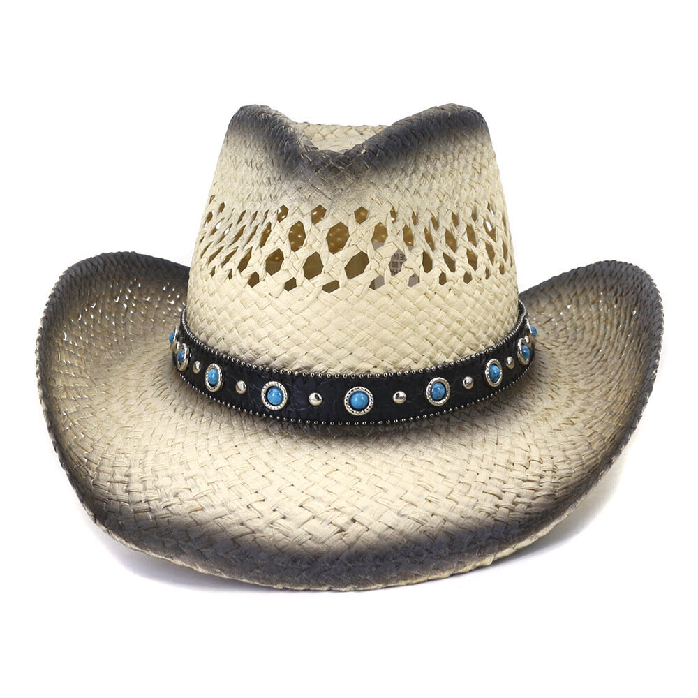 Summer Sun Cowboy Olkihattu Western Naiset Tyttö Vaaleanpunainen Tiara Cowgirl Hattu Käsintehty juhlapukujuhlahattu Panama Beach Cap hinta ja tiedot | Miesten hatut, huivit ja käsineet | hobbyhall.fi