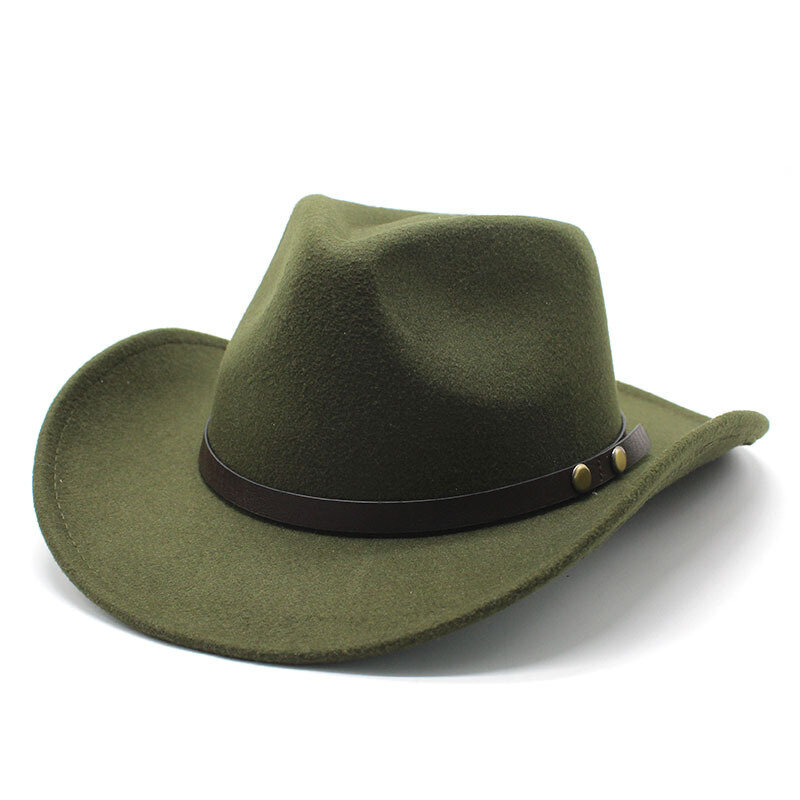 Roll up Brim Naisten Miesten Villa Western Cowboy Hattu Gentleman Jazz Sombrero Hombre Lippalakki Cowgirl Bowler Cap 56 58cm hinta ja tiedot | Miesten hatut, huivit ja käsineet | hobbyhall.fi