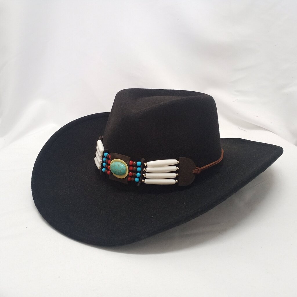 Cowboy hattu syksy talvi lehmäkuvio Fedora hattu kaksipuolinen paksuuntunut curling härän pää logo unisex jazz hinta ja tiedot | Miesten hatut, huivit ja käsineet | hobbyhall.fi