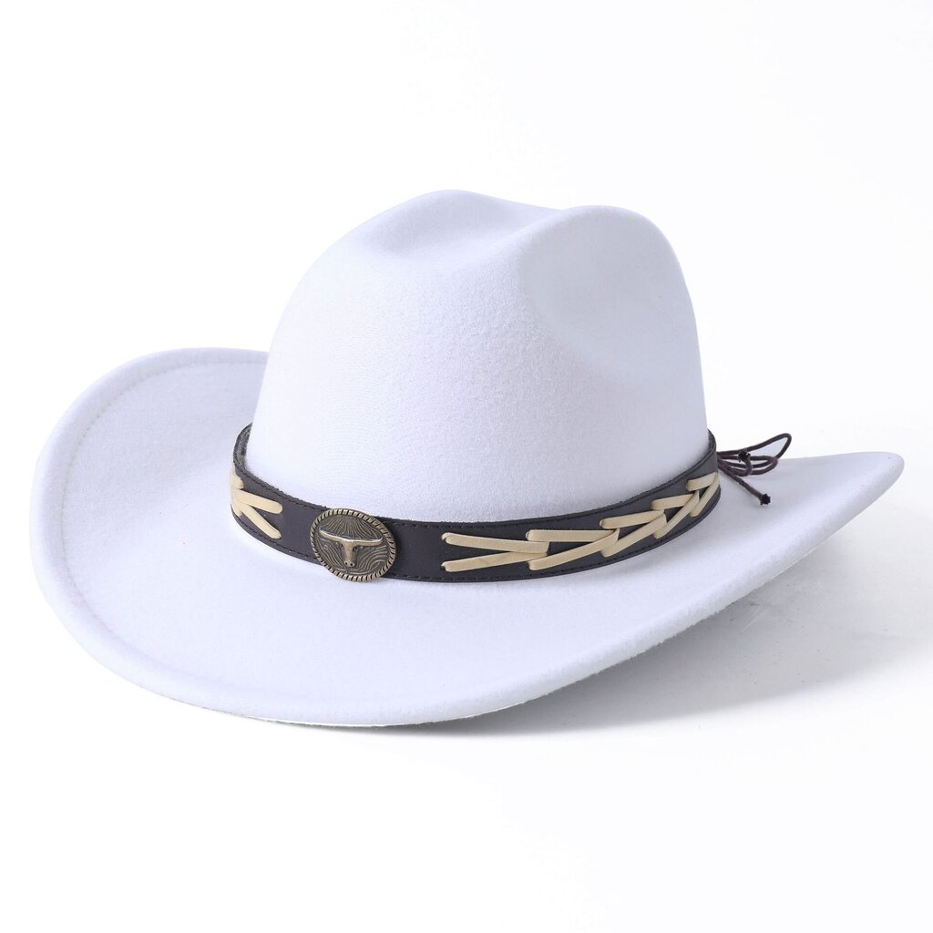 Cowboy hattu syksy ja talvi paksu fedora hattu yksivärinen punainen kihara härän pää logo unisex jazz hinta ja tiedot | Miesten hatut, huivit ja käsineet | hobbyhall.fi