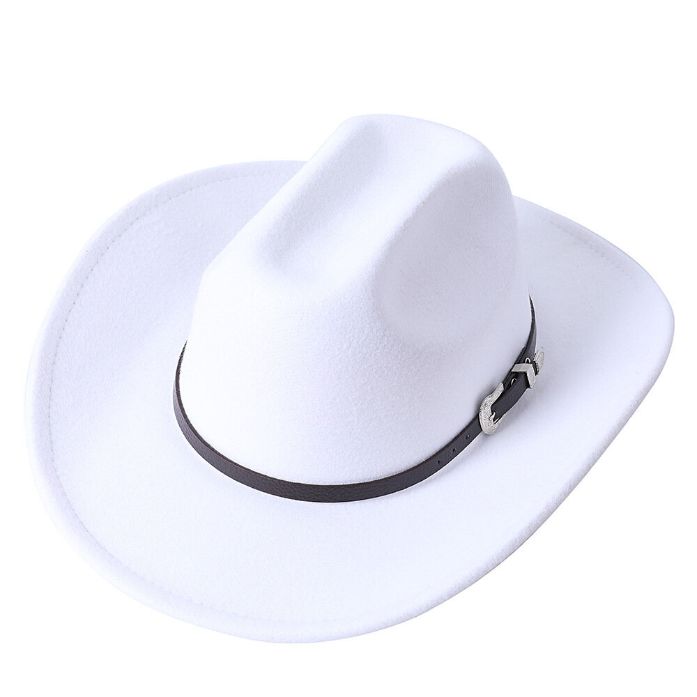 Cowboy hattu syksy ja talvi paksu fedora hattu yksivärinen punainen kihara härän pää logo unisex jazz hinta ja tiedot | Miesten hatut, huivit ja käsineet | hobbyhall.fi