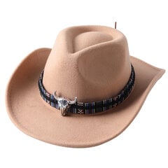 Cowboy-hattu erilaisia ​​lisävarusteita cowboy-hattu yksivärinen huopahattu miehille ja naisille ulkona hattu ratsastajahattu hinta ja tiedot | Miesten hatut, huivit ja käsineet | hobbyhall.fi