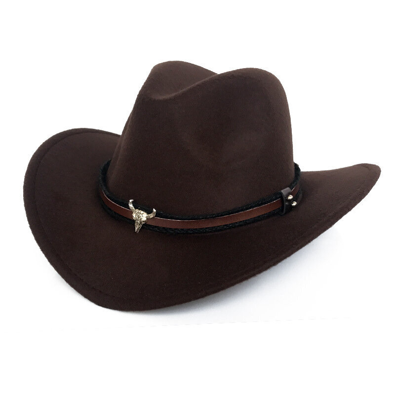 Miesten länsimainen Cowboy-hattu Naisten miesten rullareunainen Cowgirl Fedora -hattu ja nahkainen Fedora-hattu Toca Toca Knight Hat hinta ja tiedot | Miesten hatut, huivit ja käsineet | hobbyhall.fi